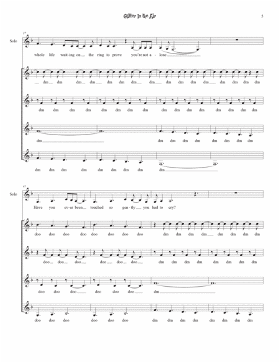 Glitter In The Air Glitter In The Air SSAA scores gallery preview page 5