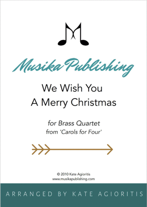 Book cover for We Wish You A Merry Christmas - Brass Quartet