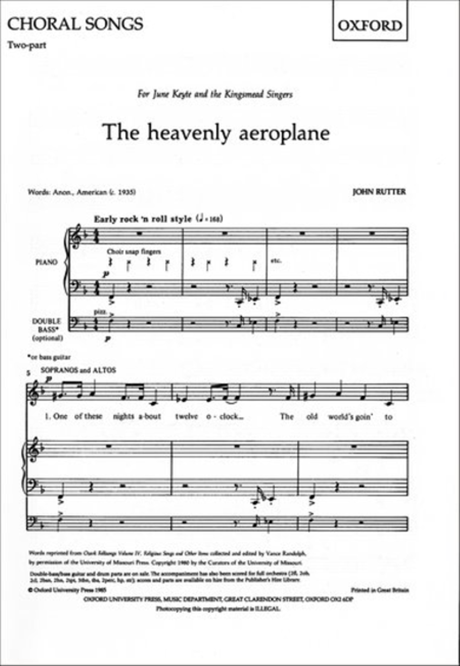 The heavenly aeroplane 2-Part scores gallery preview page 1