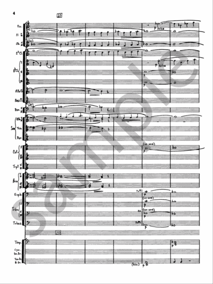 Serenade For Band Concert Band scores gallery preview page 8