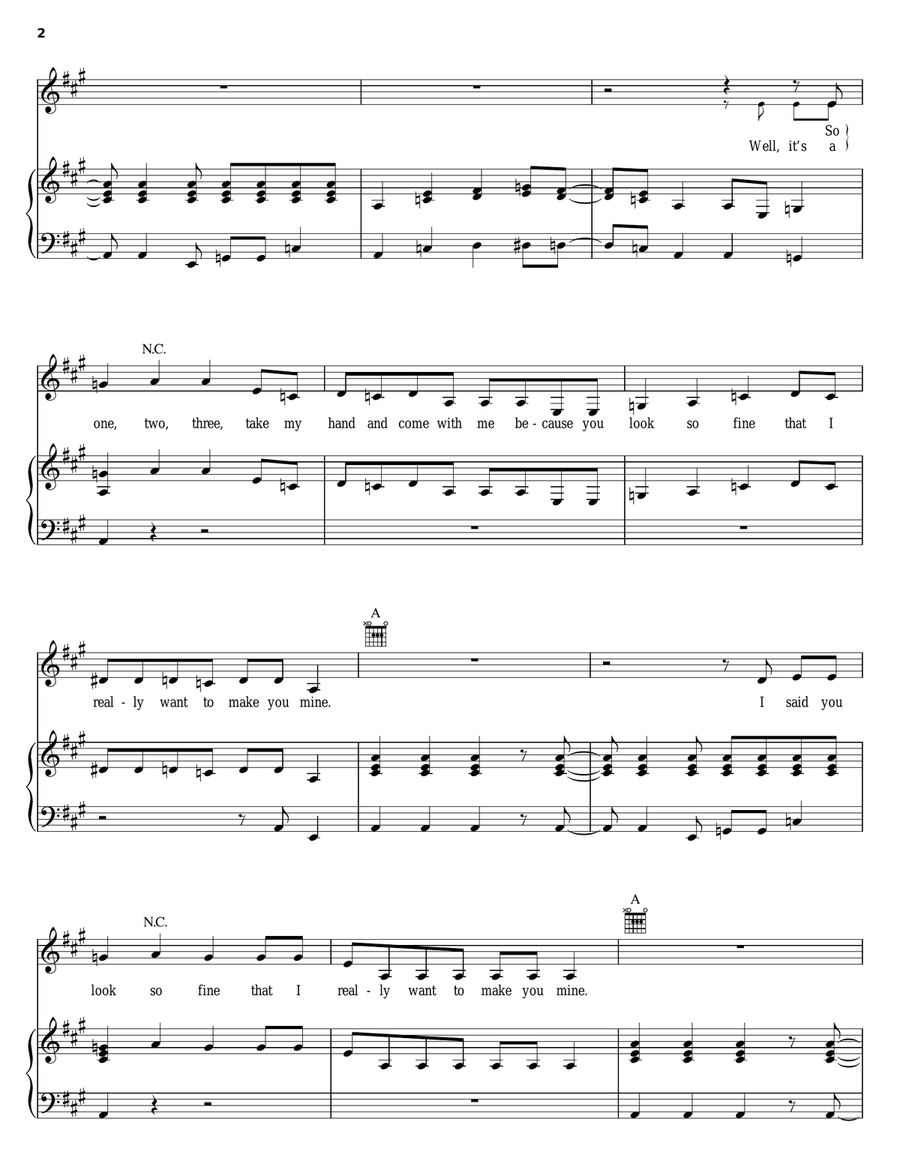 Are You Gonna Be My Girl Piano, Vocal, Guitar scores gallery preview page 2