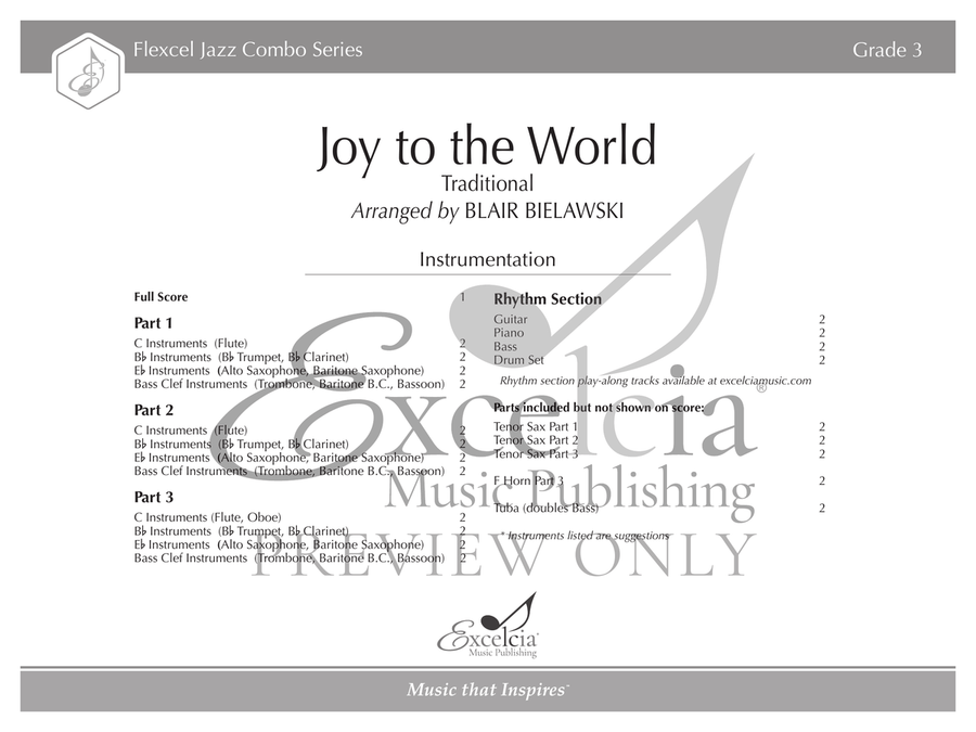 Joy to the World (Score) Jazz Ensemble scores gallery preview page 2