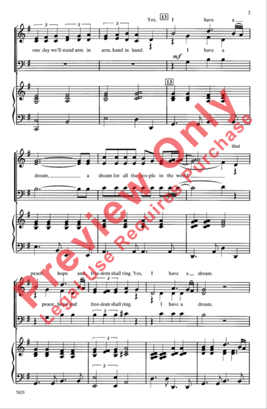 I Have a Dream 3-Part scores gallery preview page 3