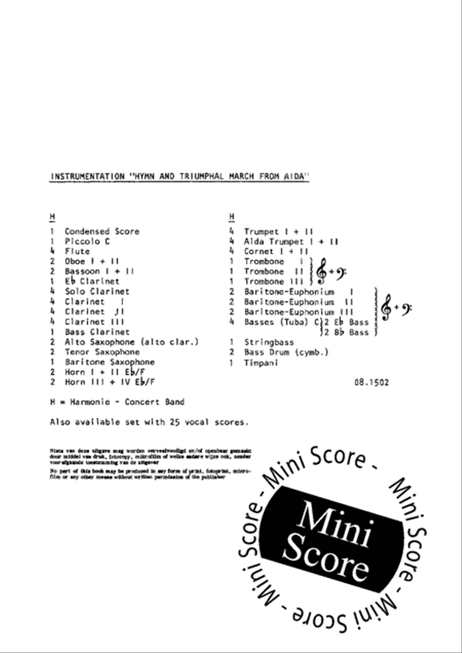 Hymn and Triumphal March from Aida SAT scores gallery preview page 3