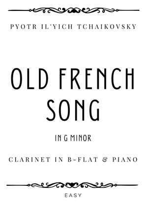 Book cover for Tchaikovsky - Old French Song in G minor - Easy