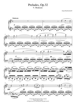 Book cover for Preludes Op.32, No.5 Moderato