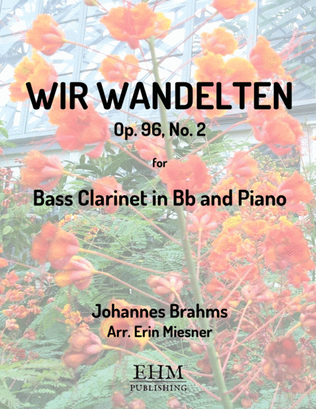 Wir Wandelten for Bass Clarinet and Piano