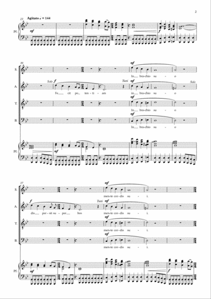 Fecit potentiam 4-Part scores gallery preview page 2