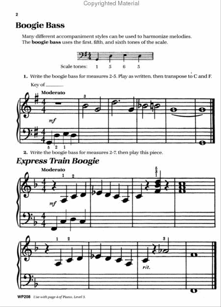 Bastien Piano Basics, Level 3, Theory Piano Method scores gallery preview page 3