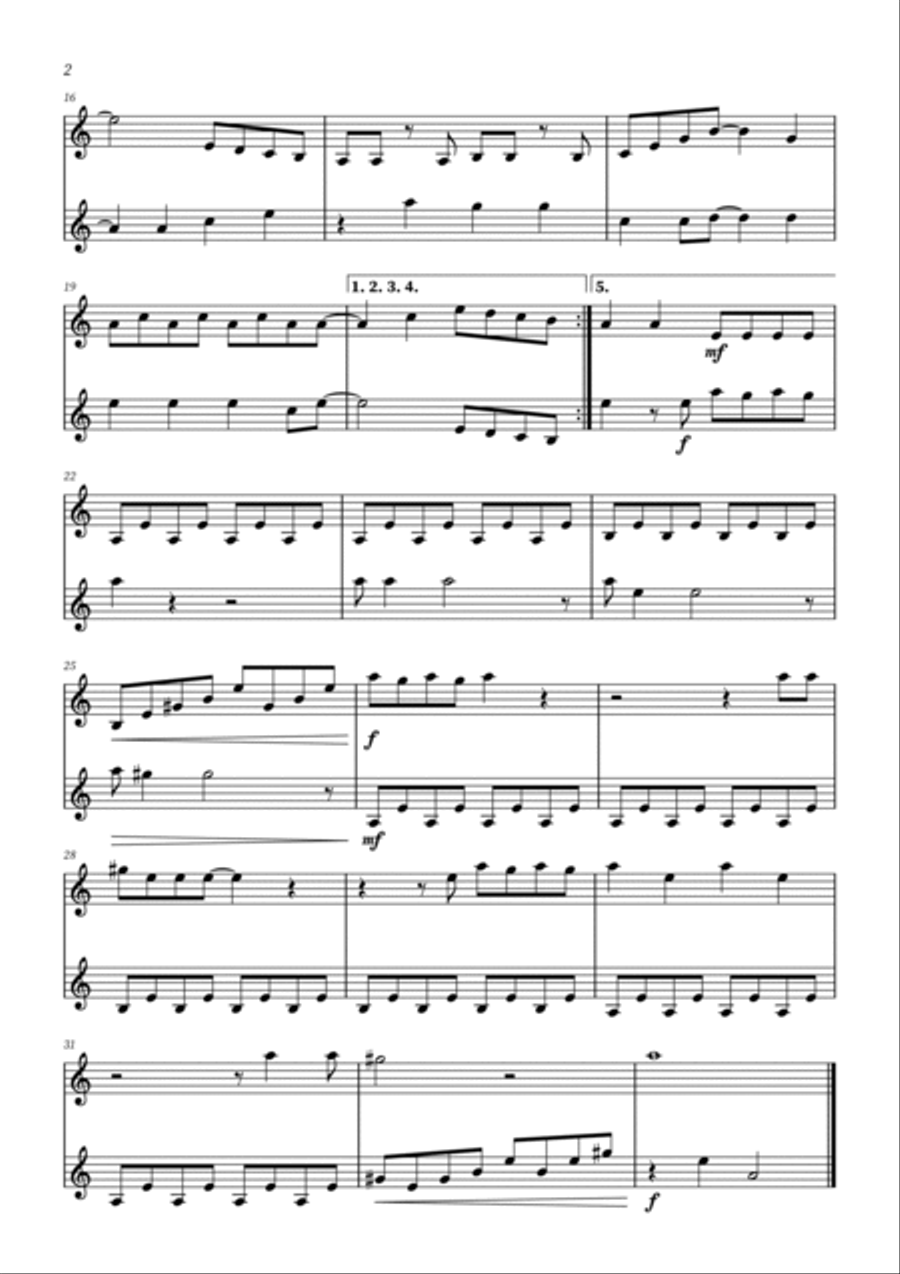 Paint It, Black Clarinet Duet scores gallery preview page 2