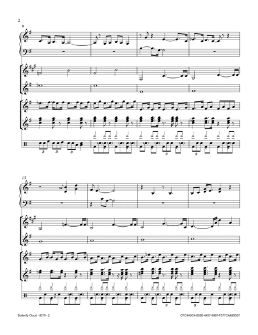Butterfly Cloud Butterfly Cloud Small Ensemble scores gallery preview page 2