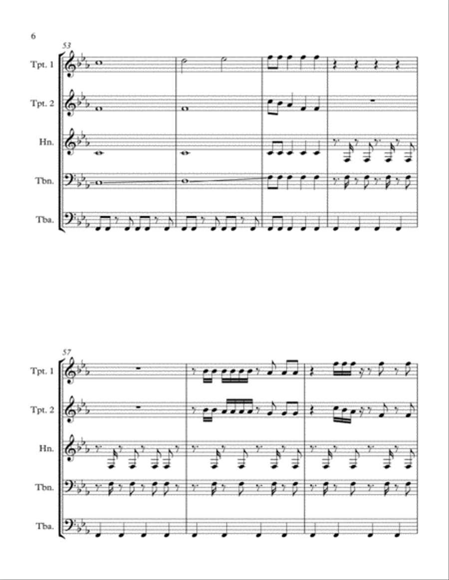 Theme and Variations: Cluck Old Hen Brass Ensemble scores gallery preview page 6