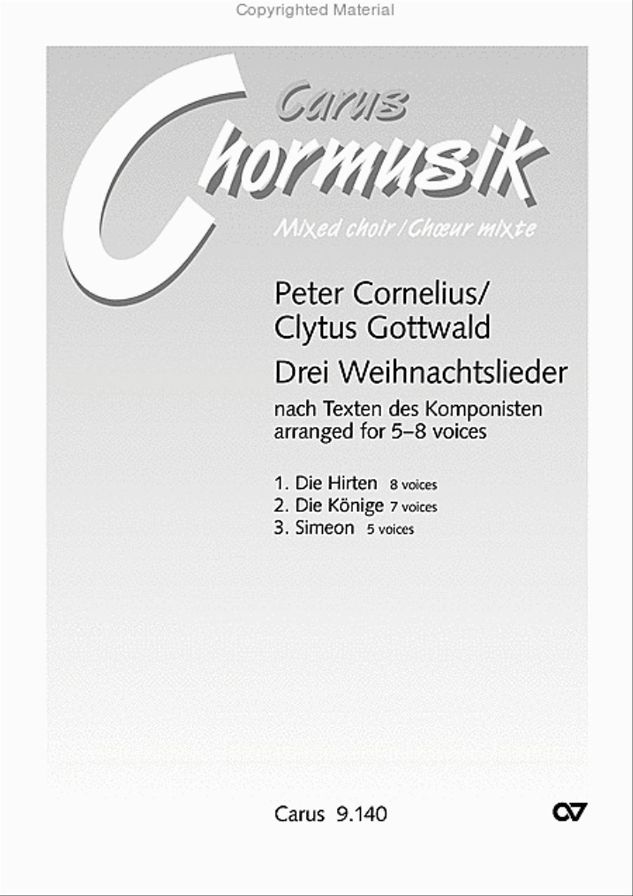 Cornelius / Gottwald: Three Christmas Songs Score scores gallery preview page 2