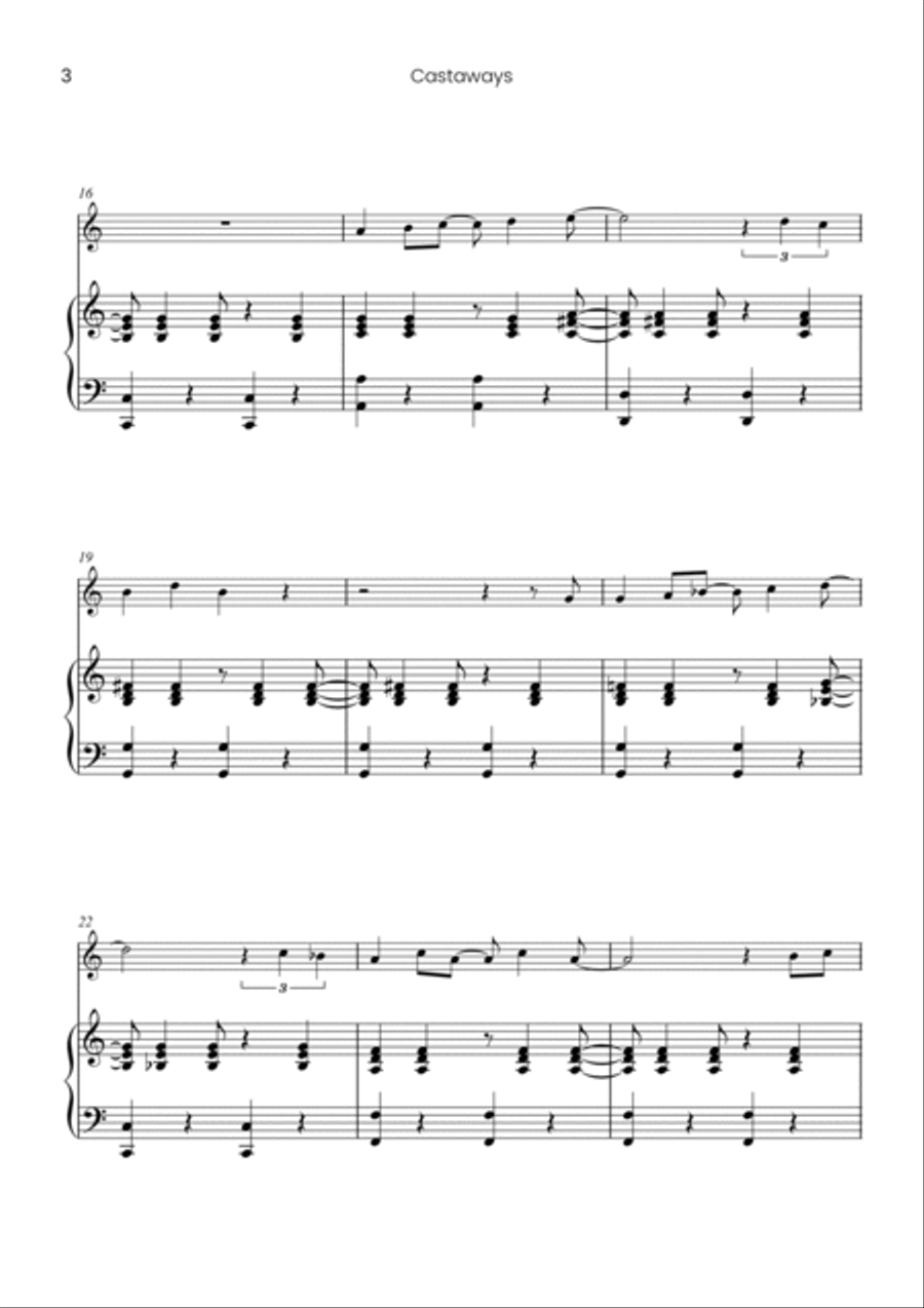 Castaways Castaways Soprano Recorder scores gallery preview page 4