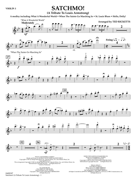 Satchmo! - A Tribute to Louis Armstrong (arr. Ted Ricketts) - Violin 1