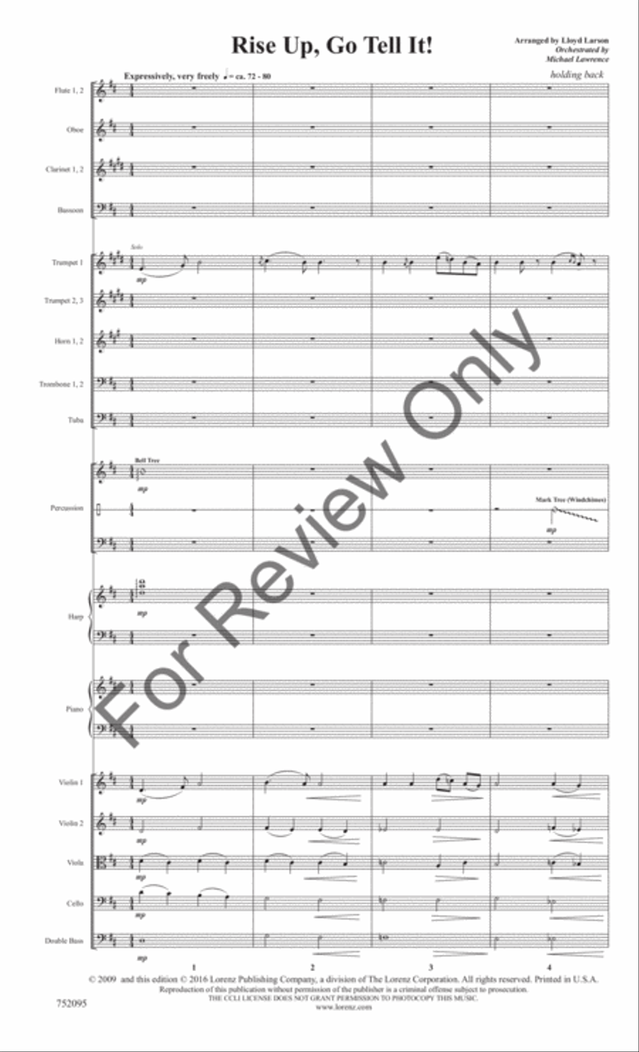 Rise Up, Go Tell It! Full Orchestra scores gallery preview page 4