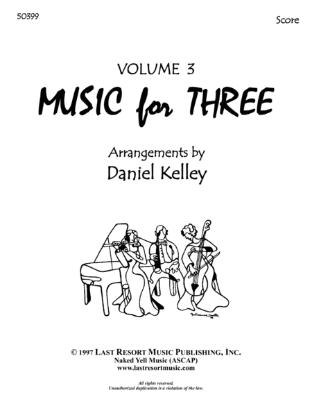 Music for Three, Volume 3 Score 50399