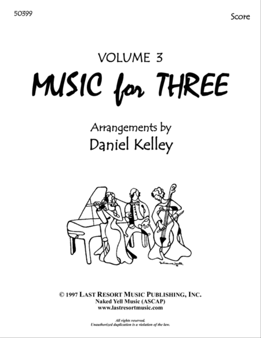 Music for Three, Volume 3 Score 50399