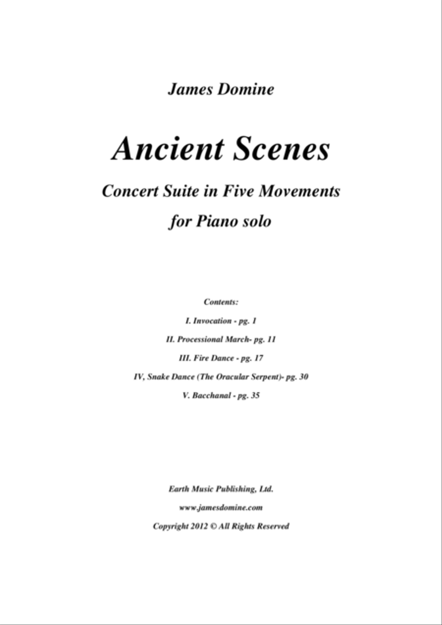 Piano Suite #1 (Ancient Scenes) Piano Solo scores gallery preview page 1