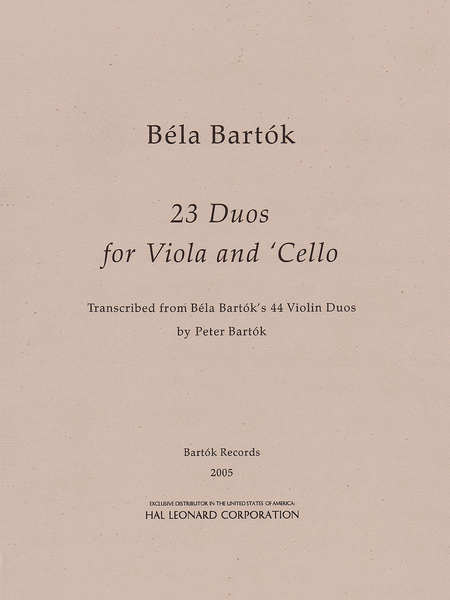 23 Duos for Viola and Cello