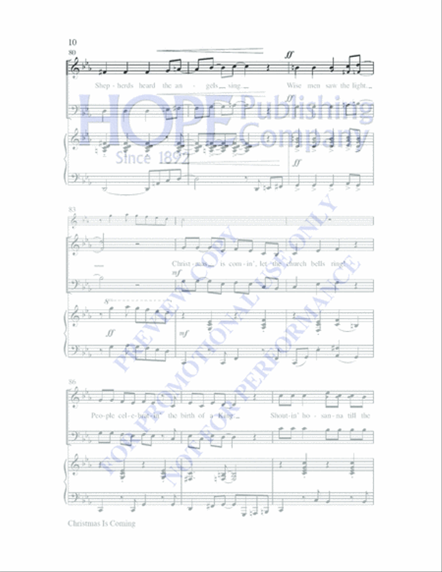 Christmas Is Coming Choir scores gallery preview page 9