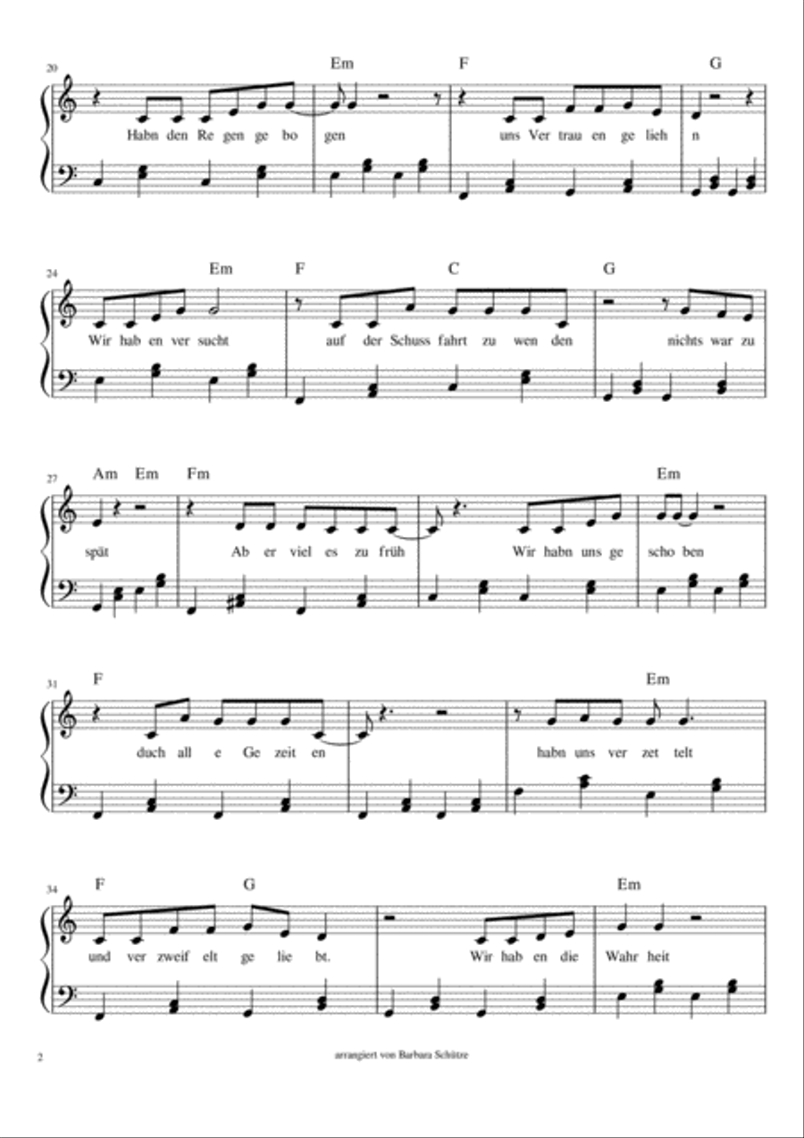 Der Weg Der Weg Piano Solo scores gallery preview page 2