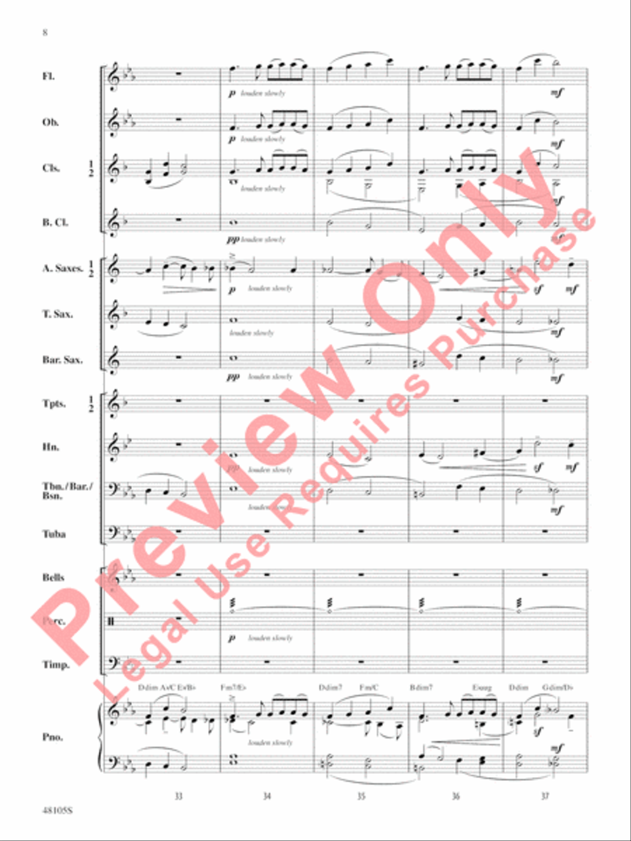 Walking Tune Concert Band scores gallery preview page 9