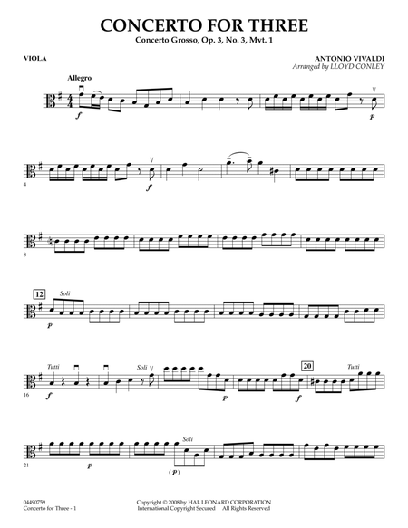 Concerto for Three - Viola