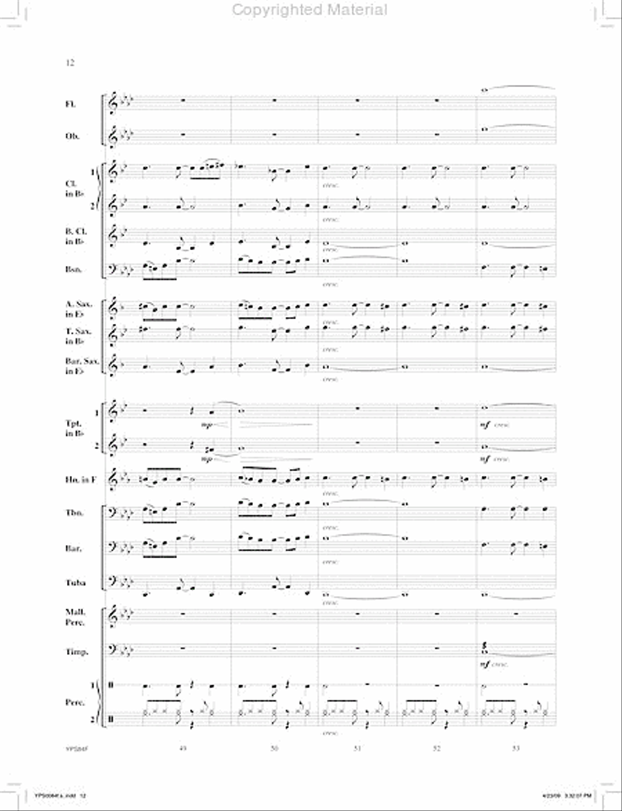 Zodiac Concert Band scores gallery preview page 13