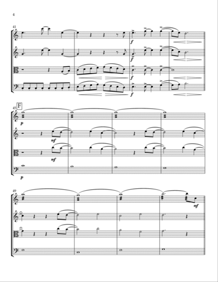 She Looks So Perfect String Quartet scores gallery preview page 4