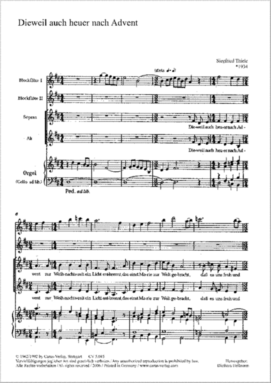 Dieweil auch heuer nach Advent SA scores gallery preview page 1