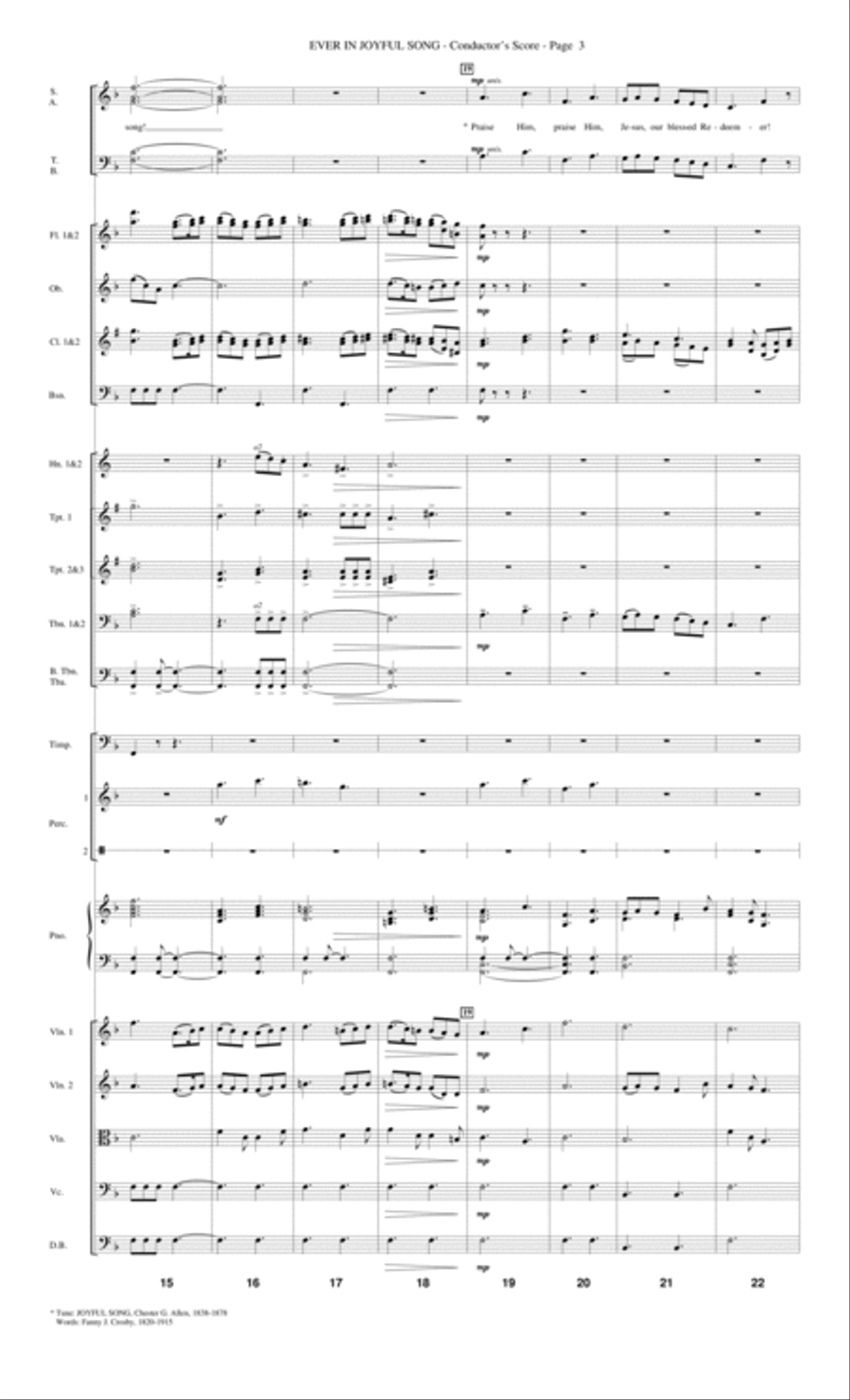 Ever In Joyful Song - Score Choir scores gallery preview page 3