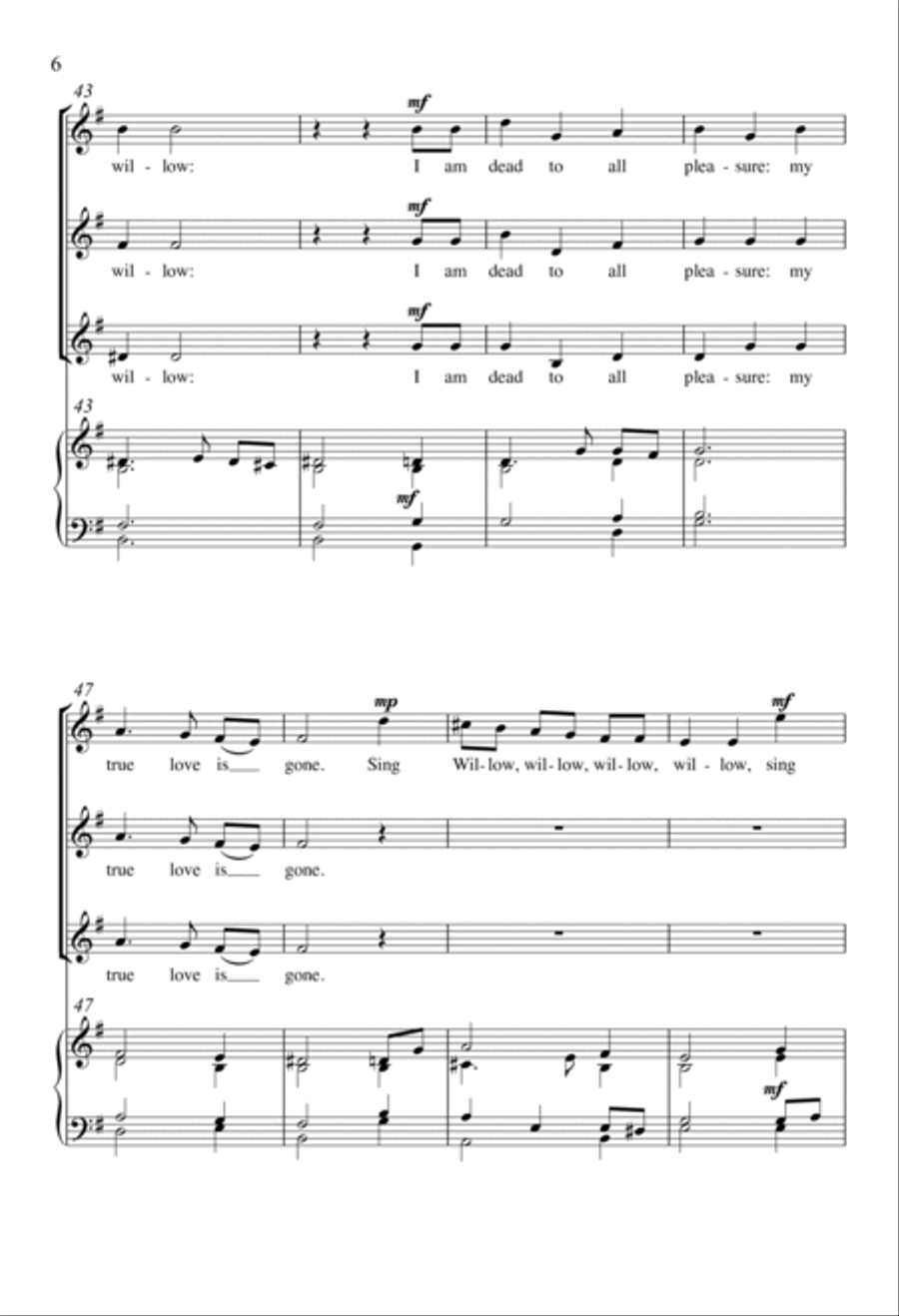 The Willow Song SSA scores gallery preview page 5