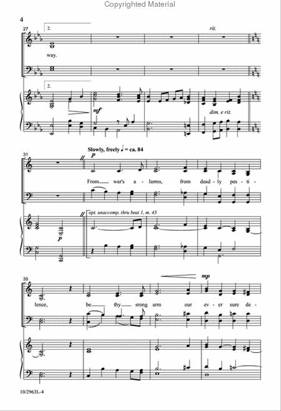 God of the Ages Whose Almighty Hand 4-Part scores gallery preview page 5