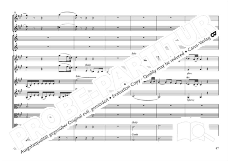 Concertone in D major Horn scores gallery preview page 48