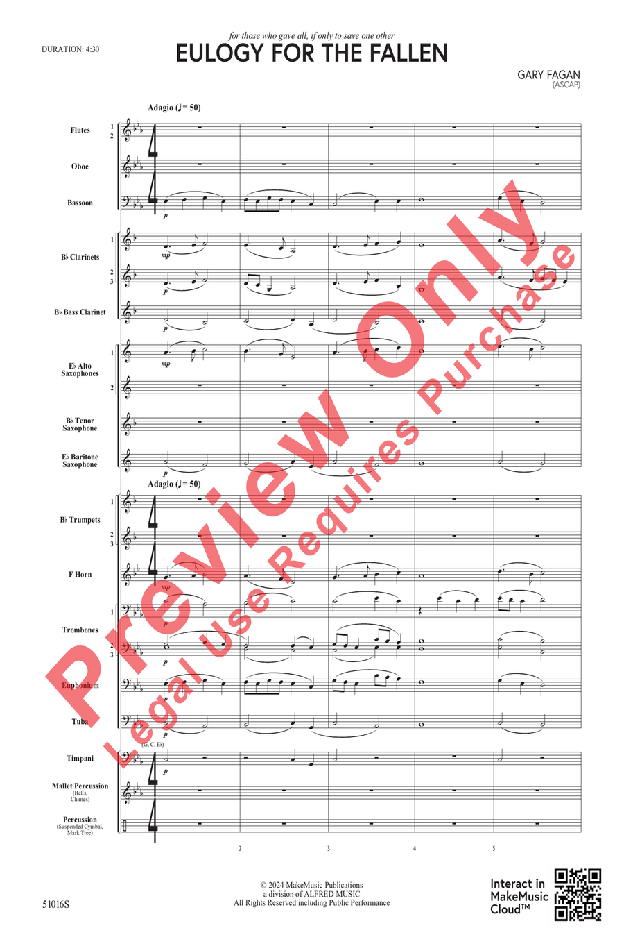 Eulogy for the Fallen Eulogy for the Fallen Concert Band scores gallery preview page 3