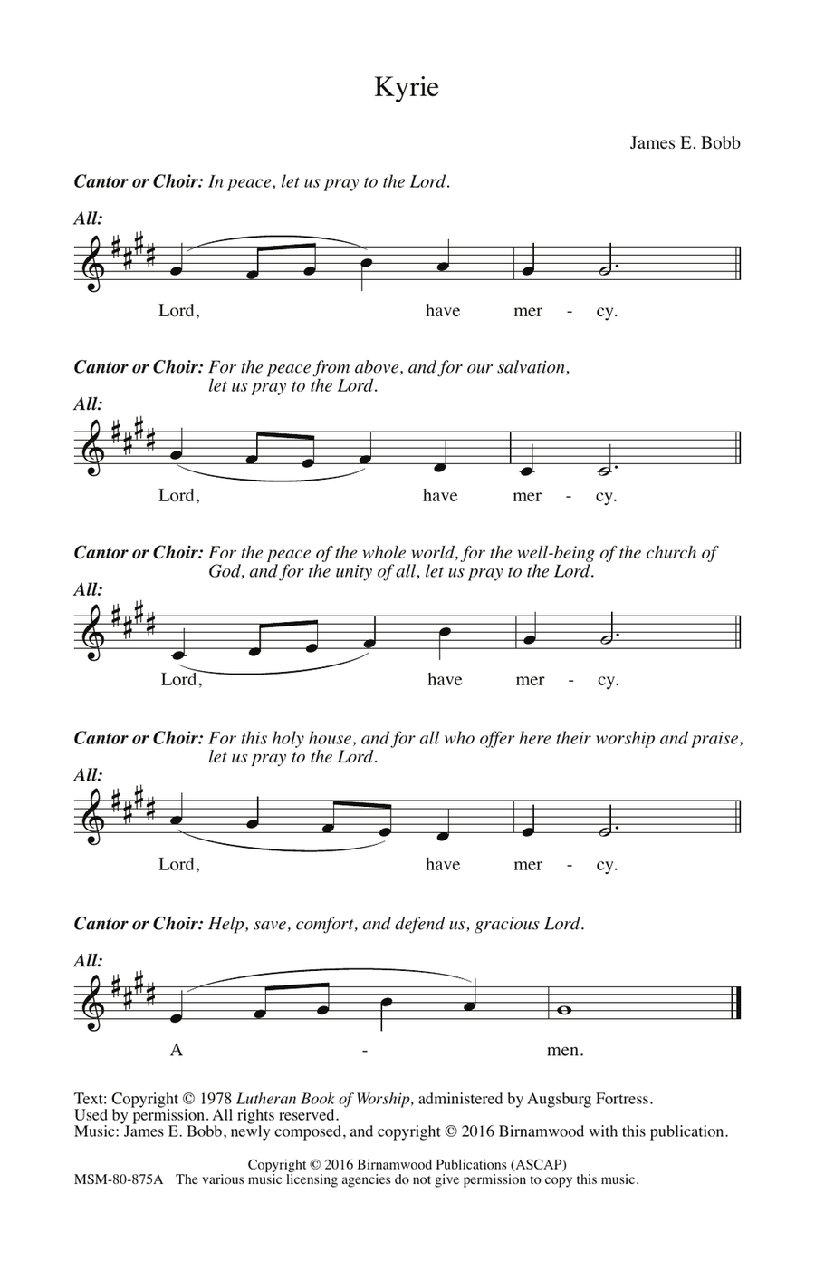 The St. Olaf Service (Congregation Edition)