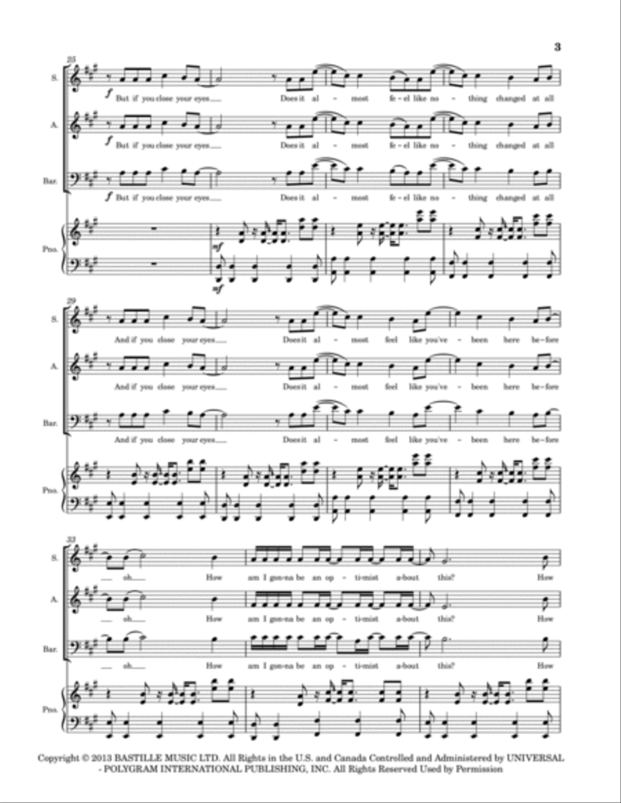 Pompeii Pompeii 3-Part scores gallery preview page 3
