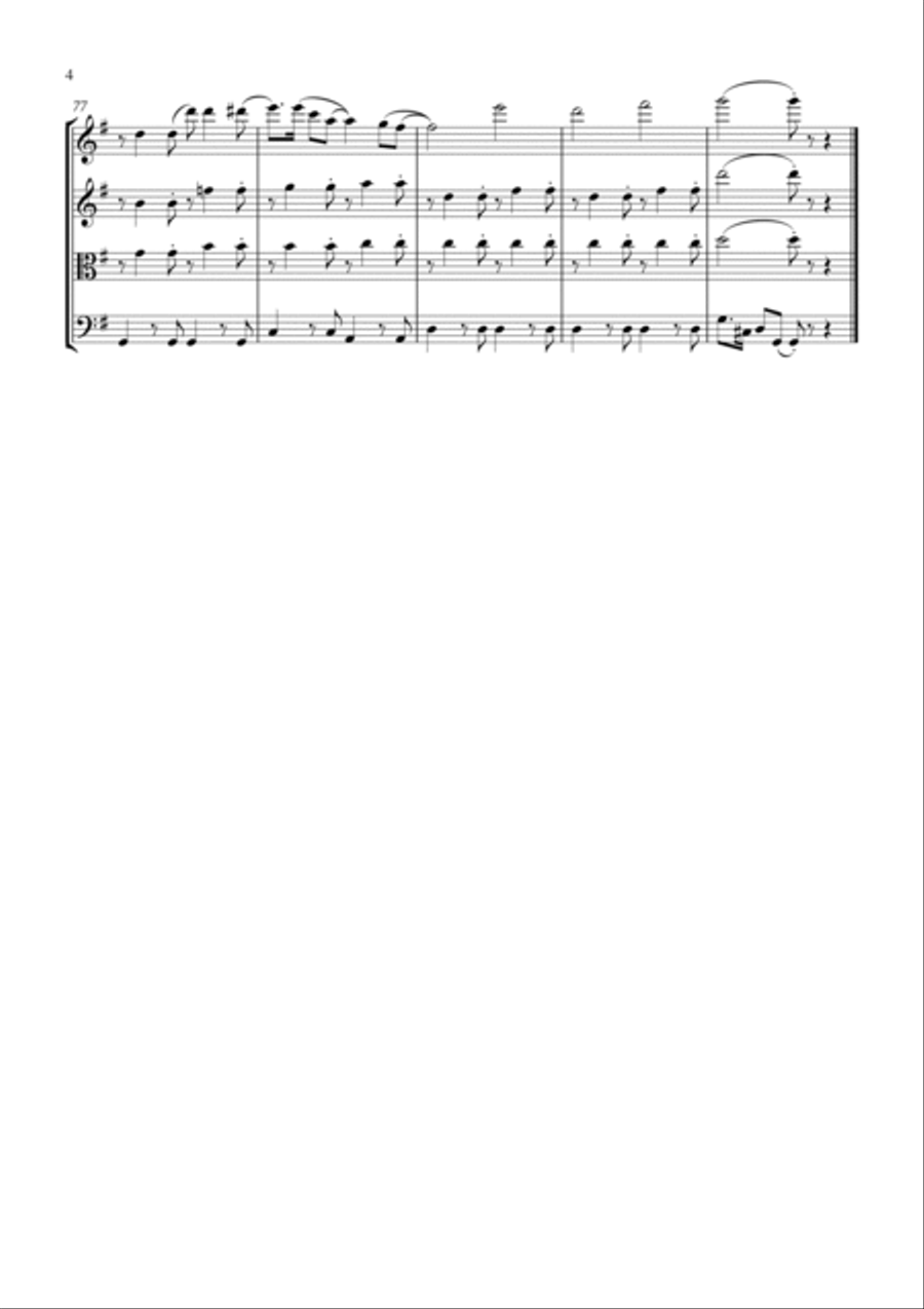 It's Only A Paper Moon String Quartet scores gallery preview page 4