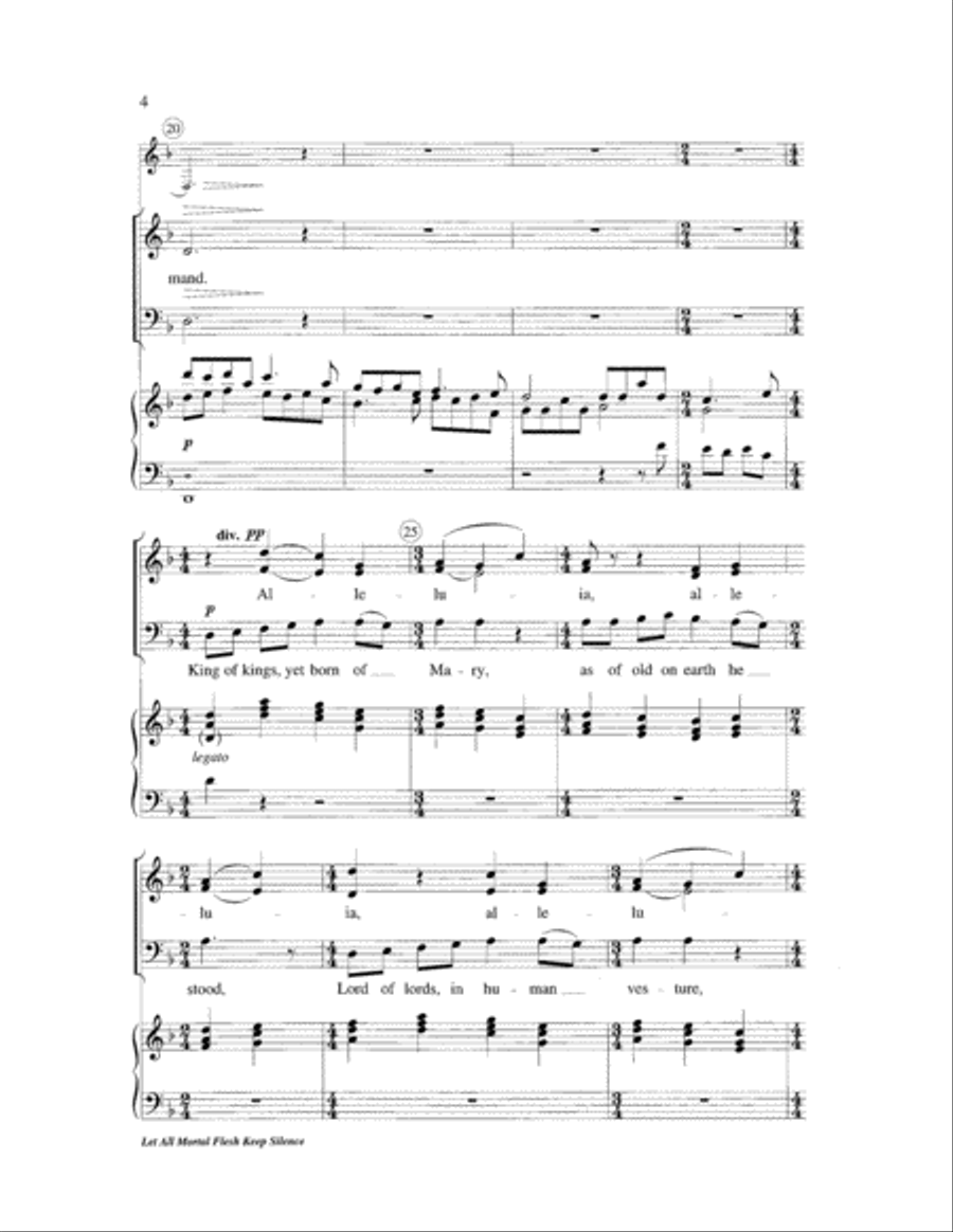 Let All Mortal Flesh Keep Silence 4-Part scores gallery preview page 4