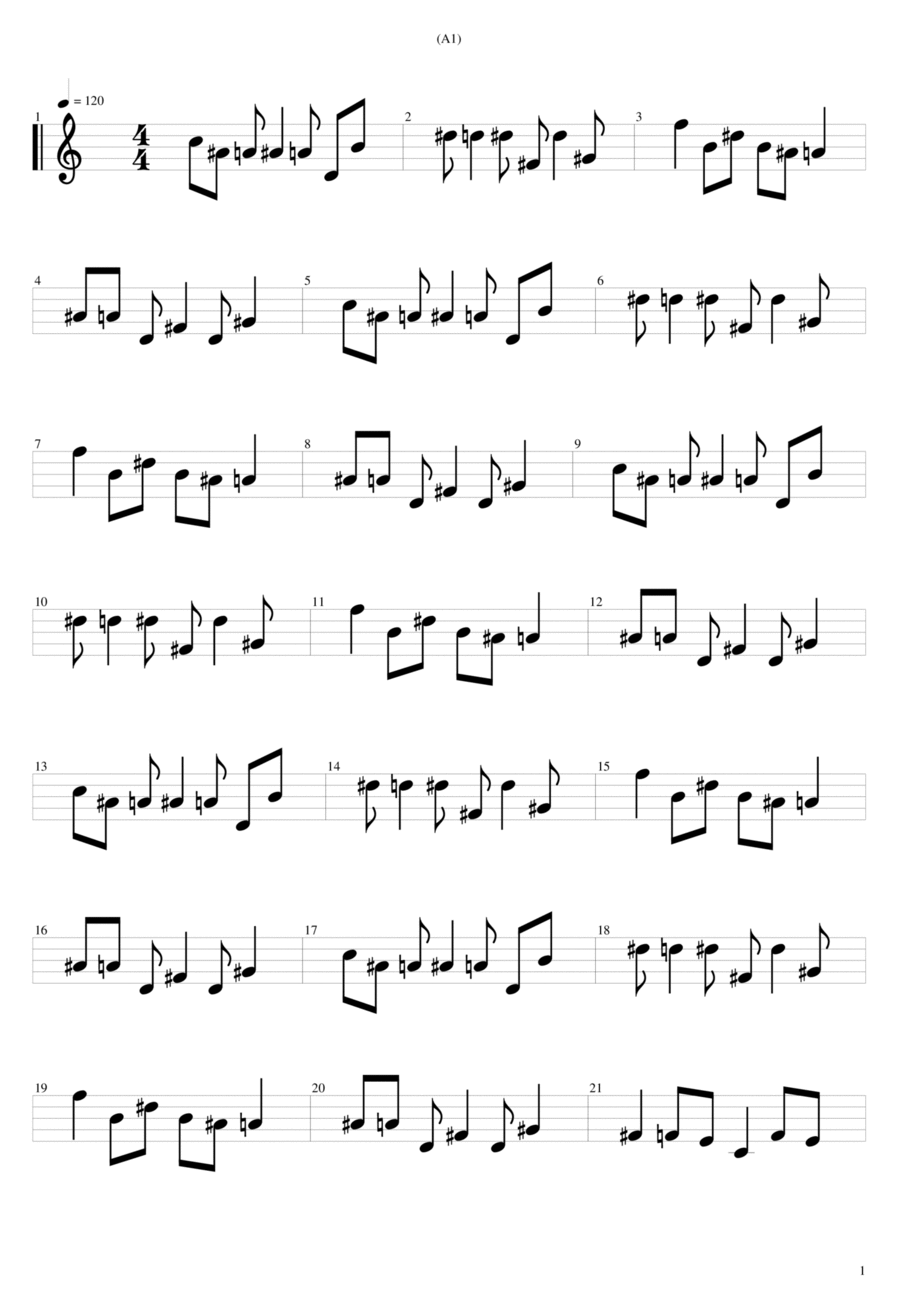 A1 A1 Piano, Vocal, Guitar scores gallery preview page 1