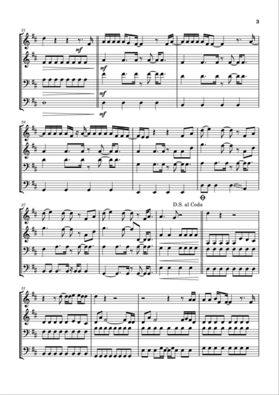 Every Time I Hear That Song Brass Ensemble scores gallery preview page 4