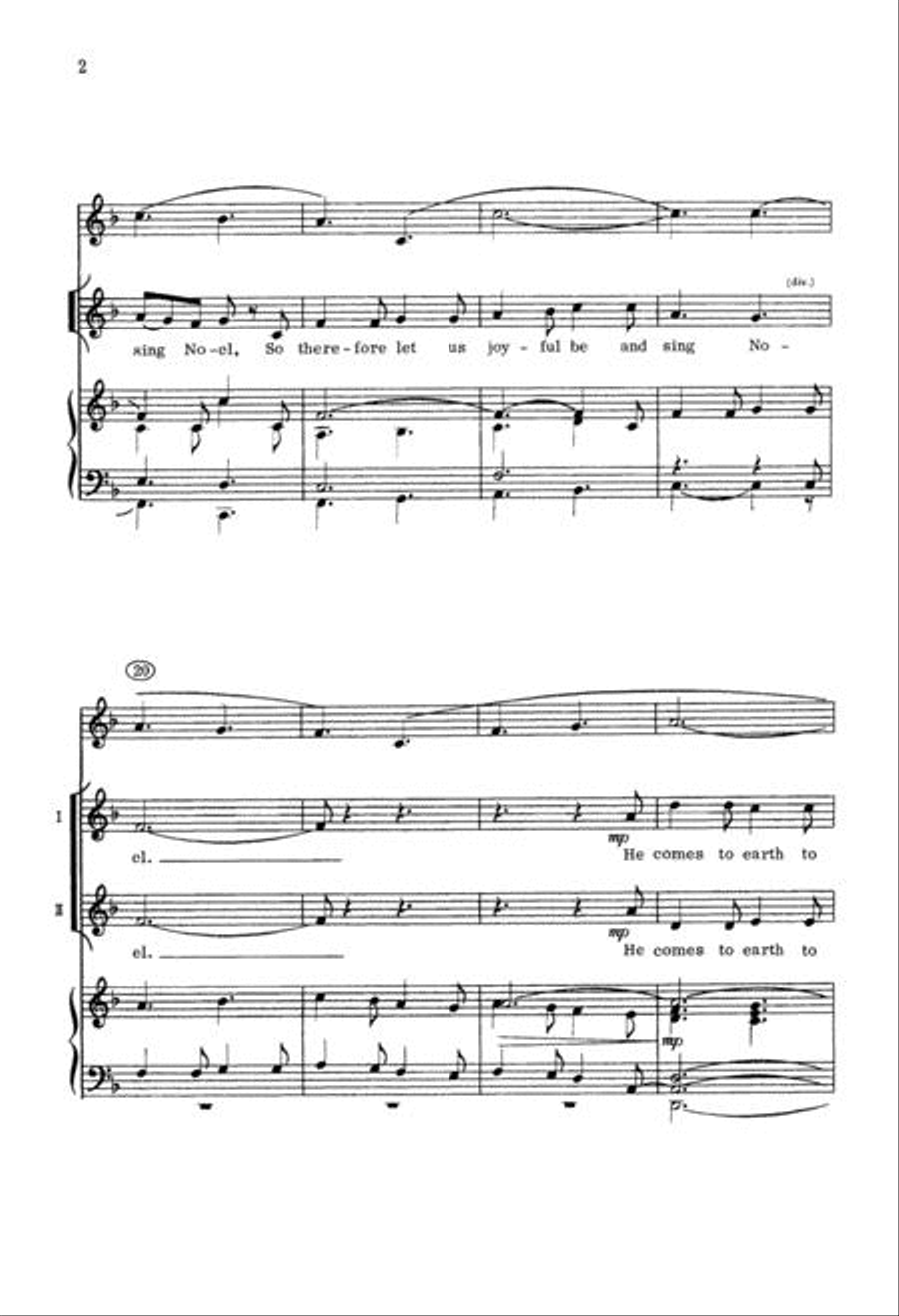 Noel, Noel, a Boy is Born 2-Part scores gallery preview page 2