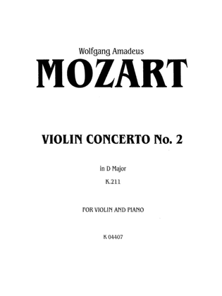 Book cover for Mozart: Violin Concerto No. 2 in D Major, K. 211