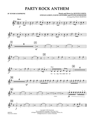 Party Rock Anthem - Bb Tenor Saxophone