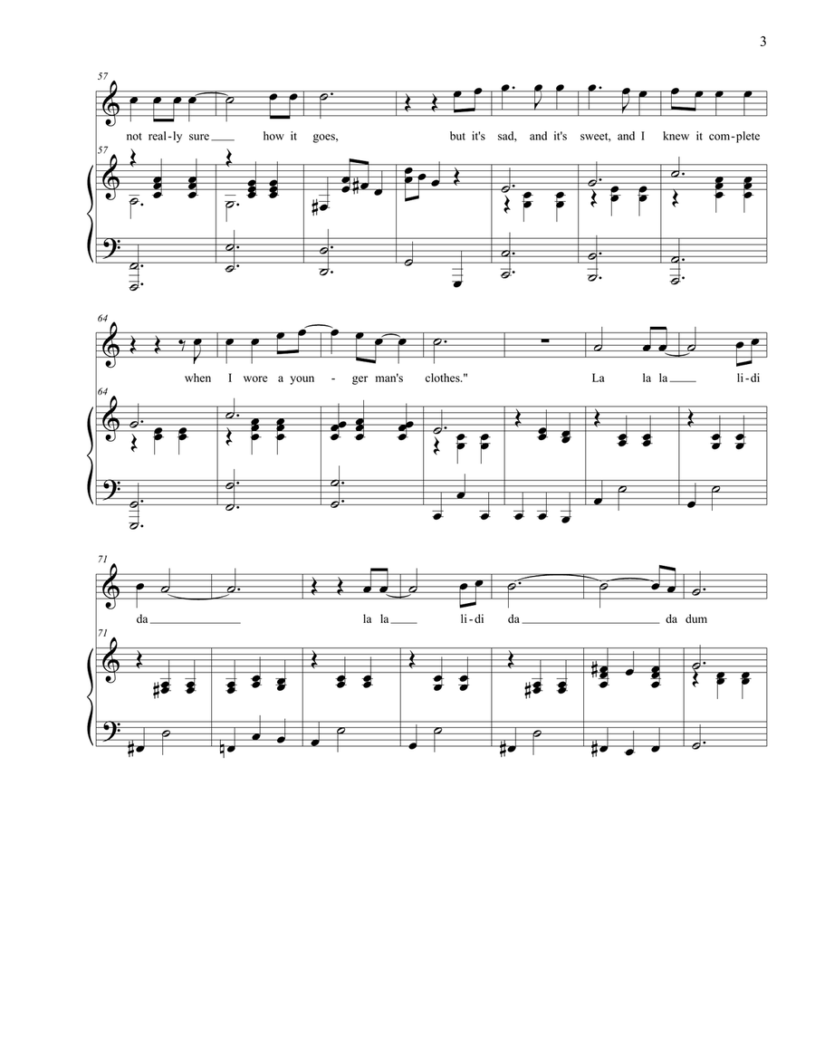 Piano Man Piano Man Piano, Vocal scores gallery preview page 3