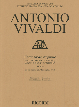 Book cover for Carae Rosae, Respirate RV 624 - Motet for Soprano, Strings & Basso