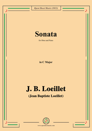Book cover for J. B. Loeillet-Sonata,in C Major,for Oboe and Piano
