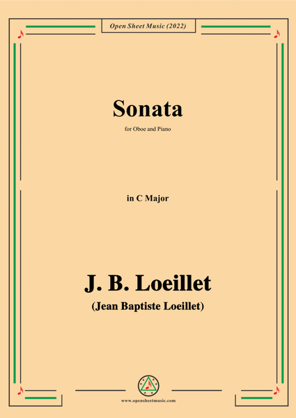 J. B. Loeillet-Sonata,in C Major,for Oboe and Piano