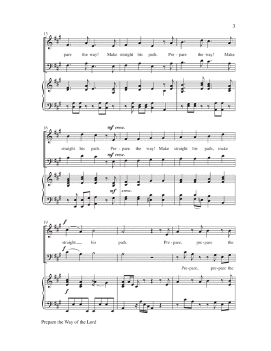 Prepare the Way of the Lord 4-Part scores gallery preview page 3
